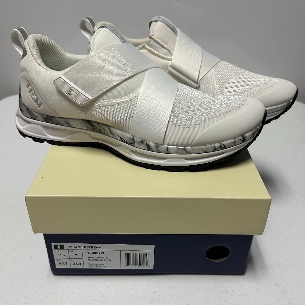 TIEM Slipstream, White Marble, Size 9.5